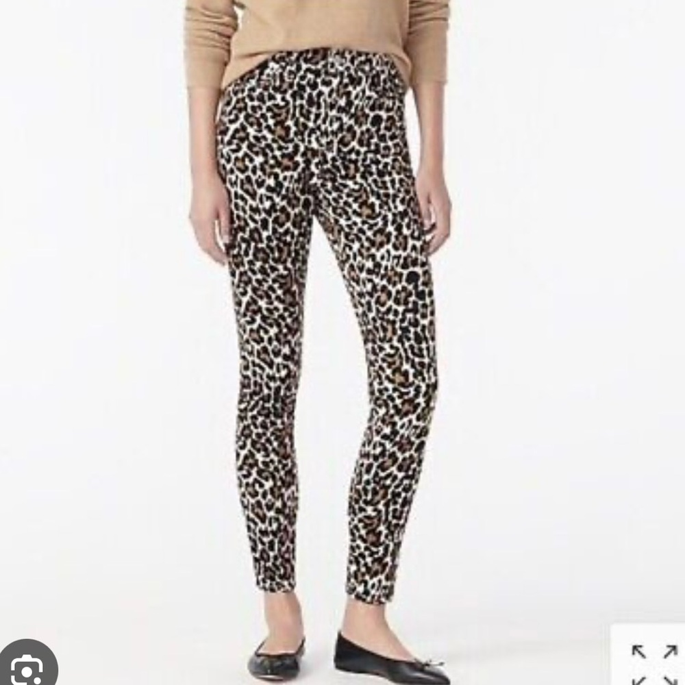Like new J Crew leopard corduroy pants